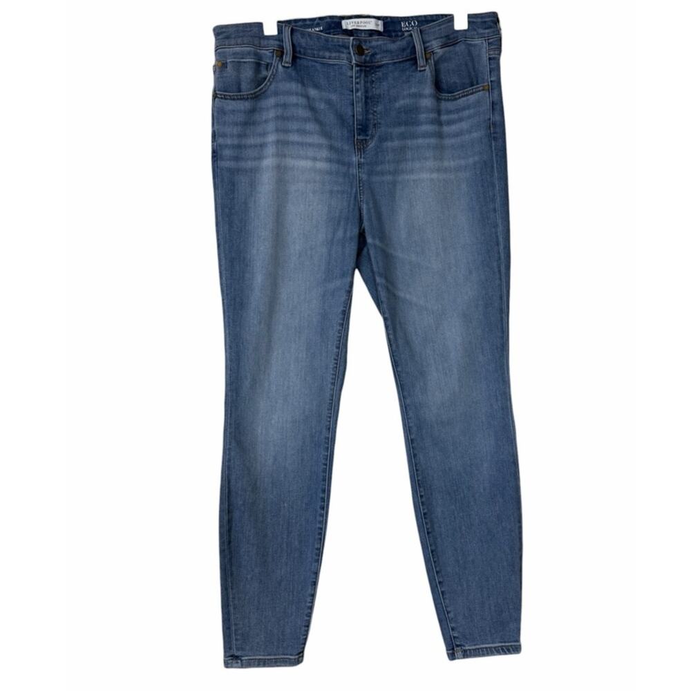 Liverpool Eco Logical Hi Rise Ankle Jeans Size 16W Scenic Medium Blue Wash Denim